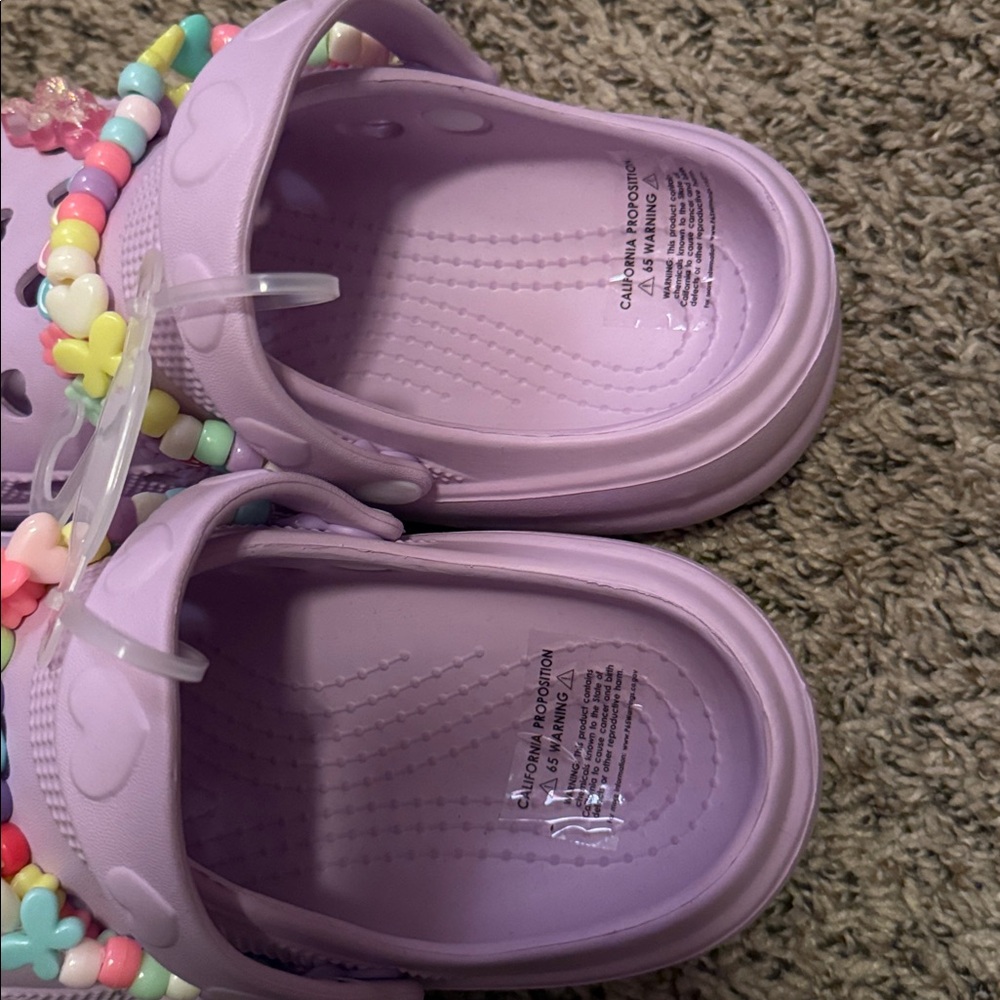 Kids Lavender Heart Sandals - Picture 5 of 7